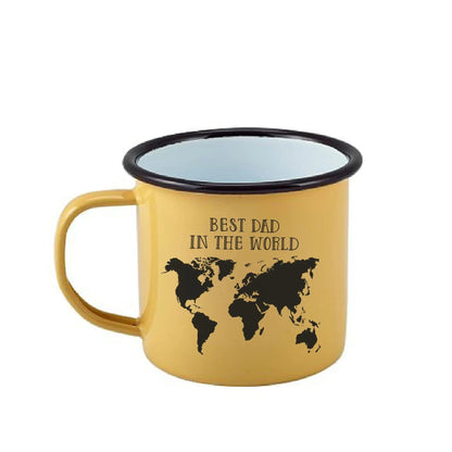 Personalised Best In The World Enamel Mug - Duncan Stewart 1978 Enamel-Mug-Yellow-with-Black-Rim Duncan Stewart 1978