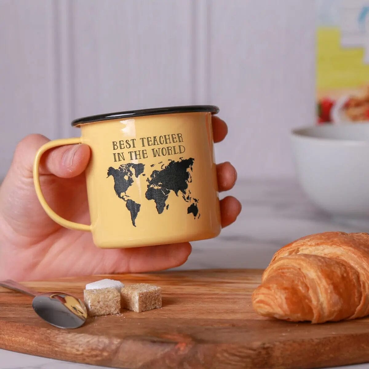 Personalised Best In The World Enamel Mug   