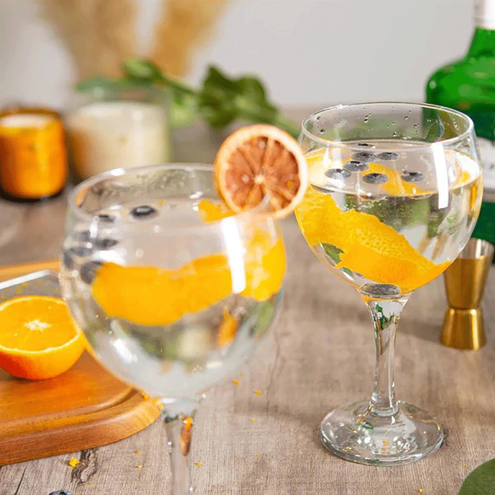 Gin Glass with garnish