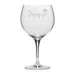 Personalised Birth Flower Gin Glass 