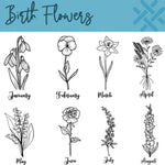 Personalised Birth Flower Gin Glass   