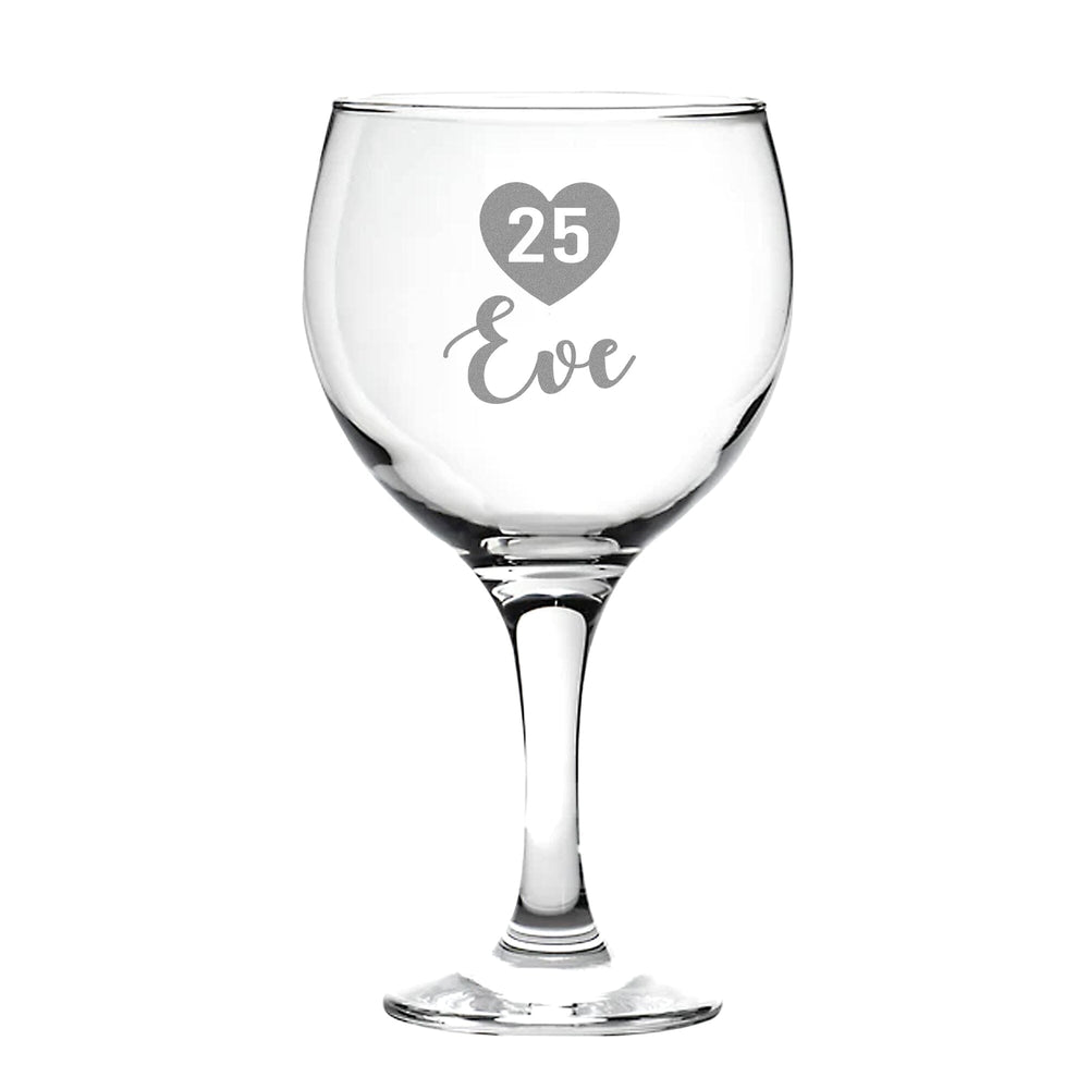 Personalised Birthday Gin Glass With Name And Age
