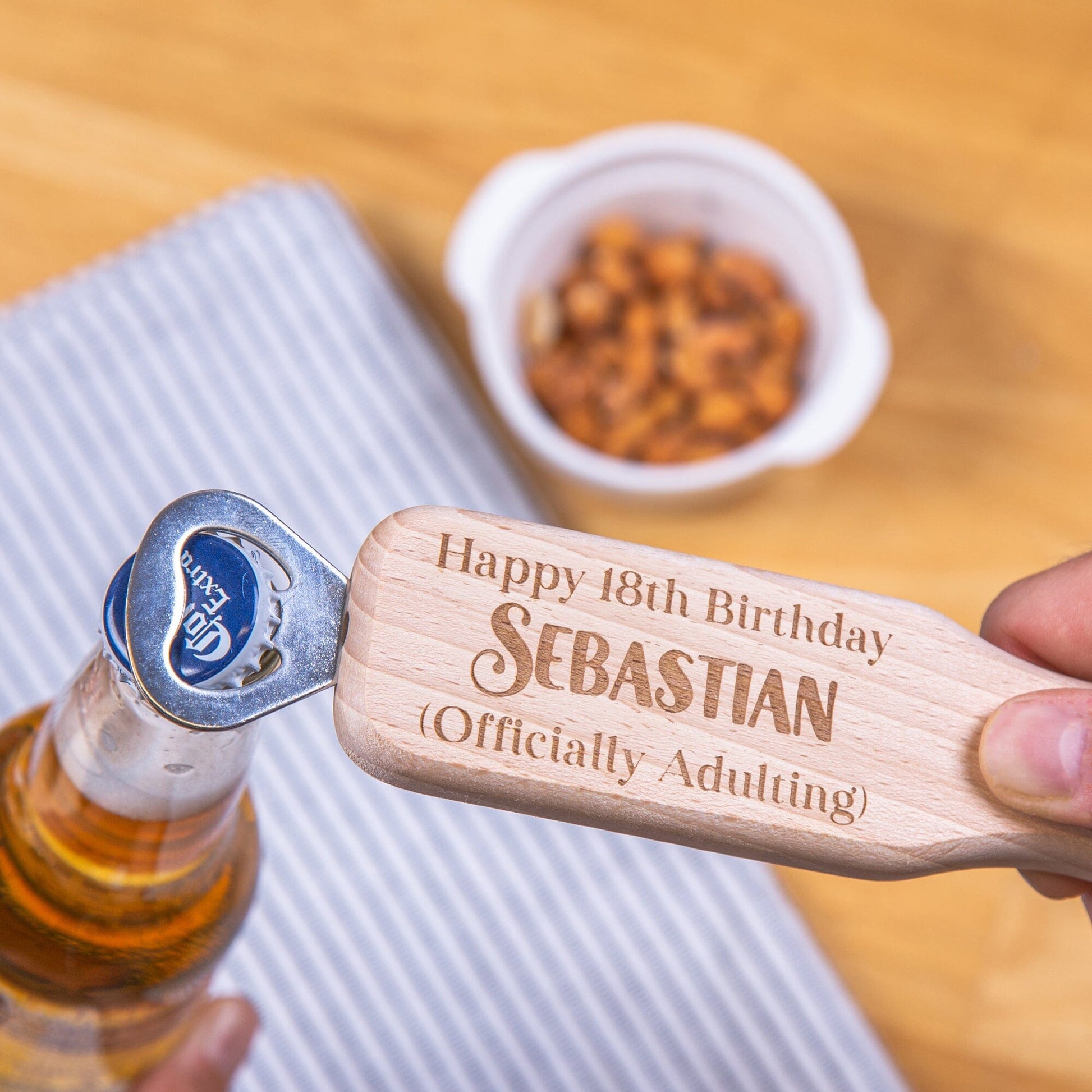 Personalised Birthday Handled Bottle Opener 