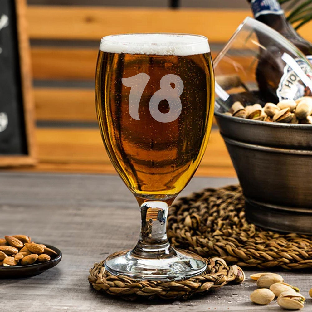 Personalised Birthday Milestone Beer Glass Range