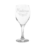 Personalised Botanical Design Wine Glass