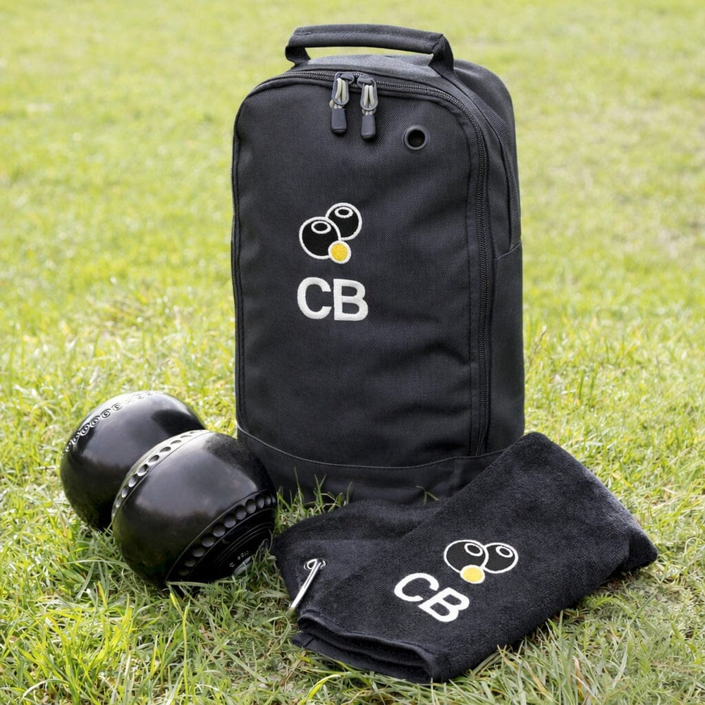 Shoe Bag and Towel in black