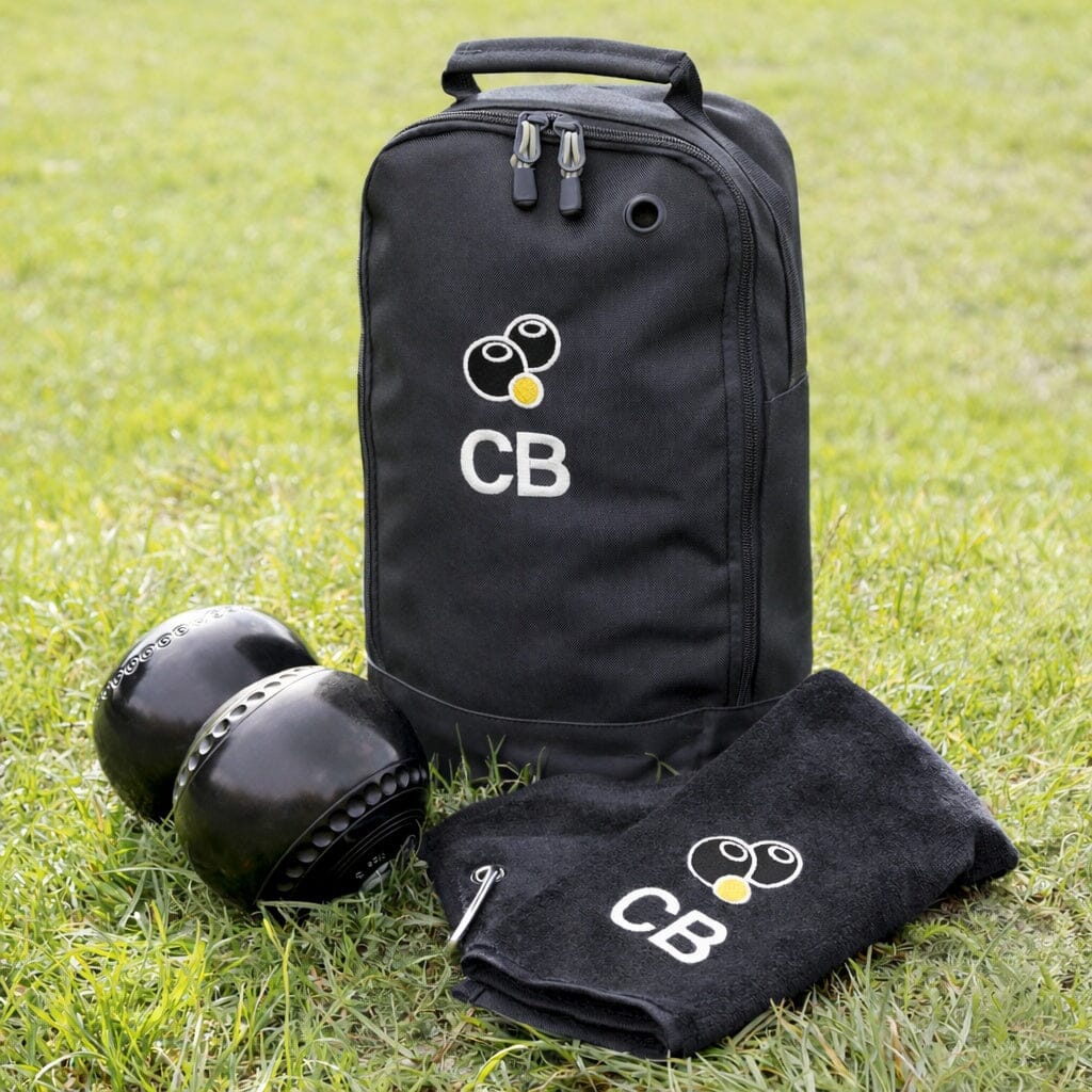 Shoe Bag and Towel in black