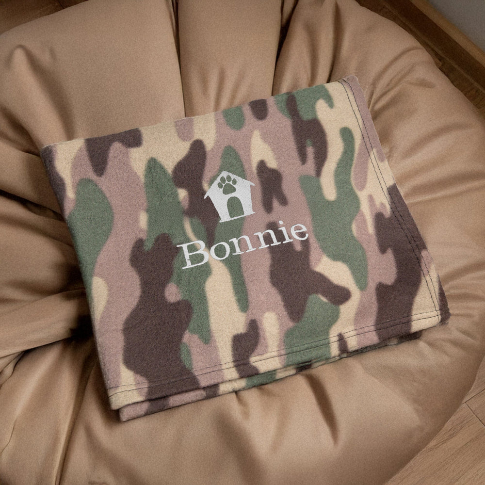 Personalised Camo Dog Design Blanket