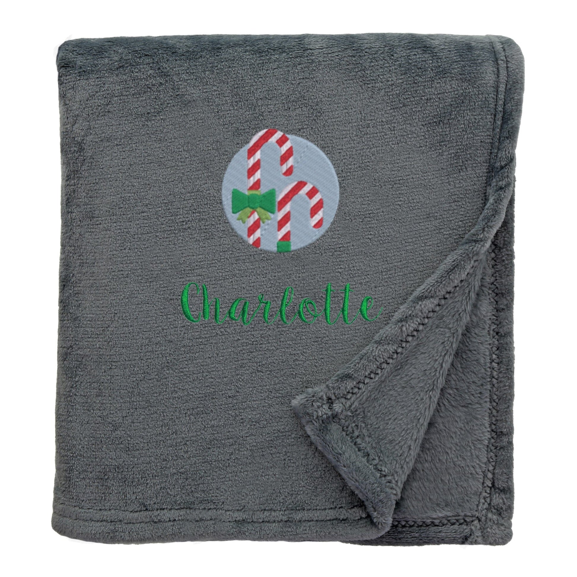 Personalised Candy Canes Christmas Snuggle Blanket