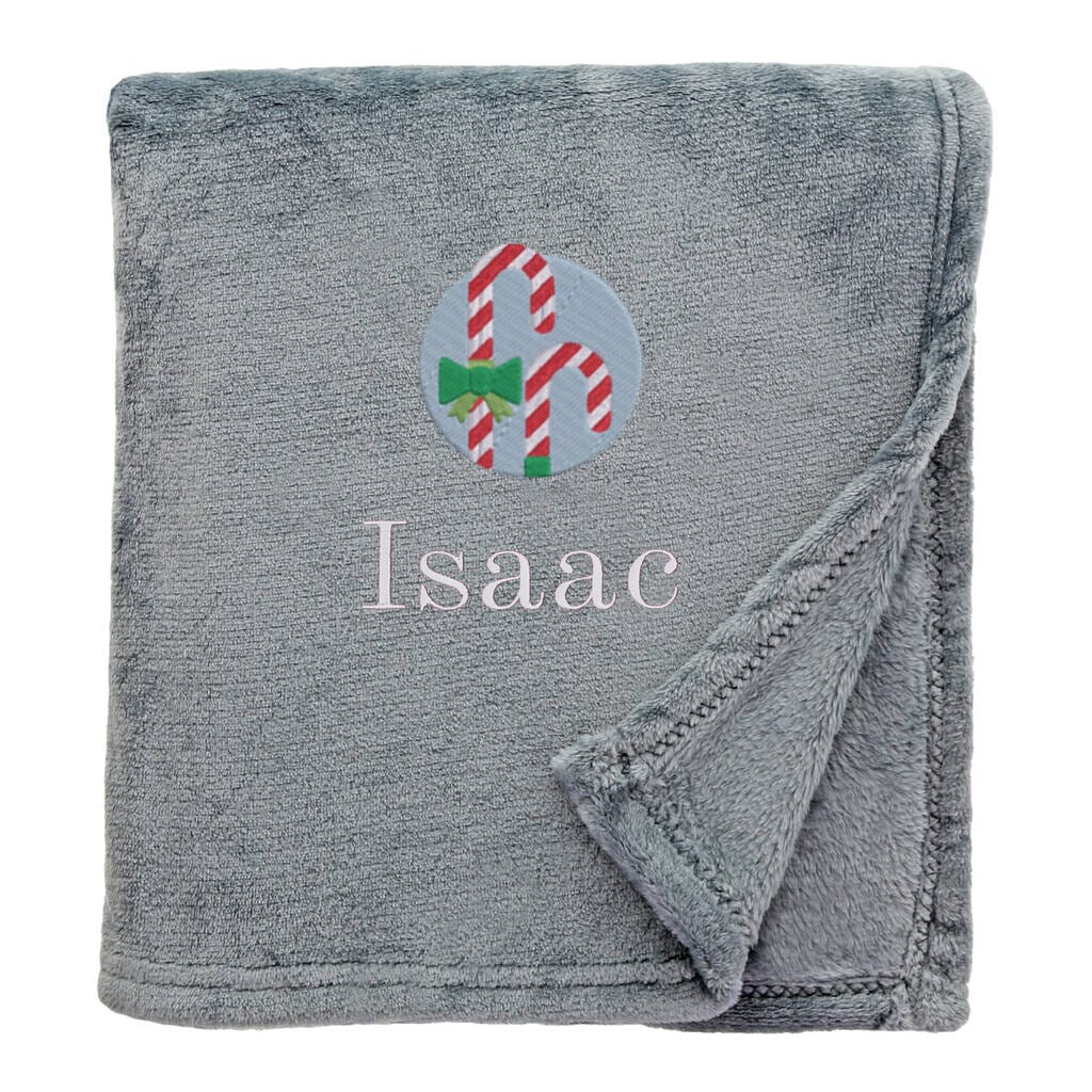 Personalised Candy Canes Christmas Snuggle Blanket