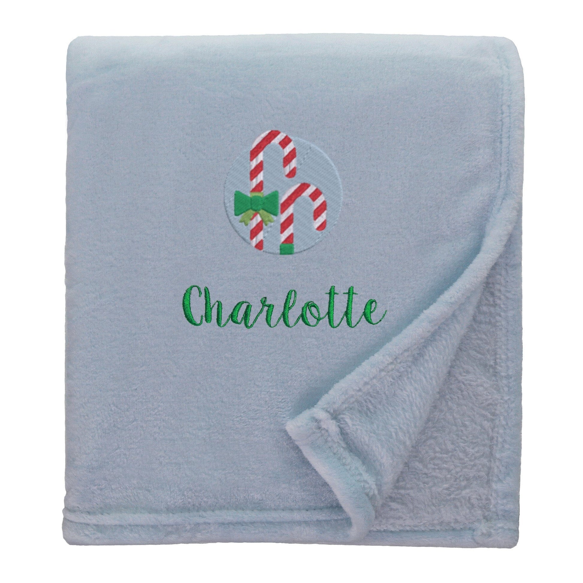 Personalised Candy Canes Christmas Snuggle Blanket