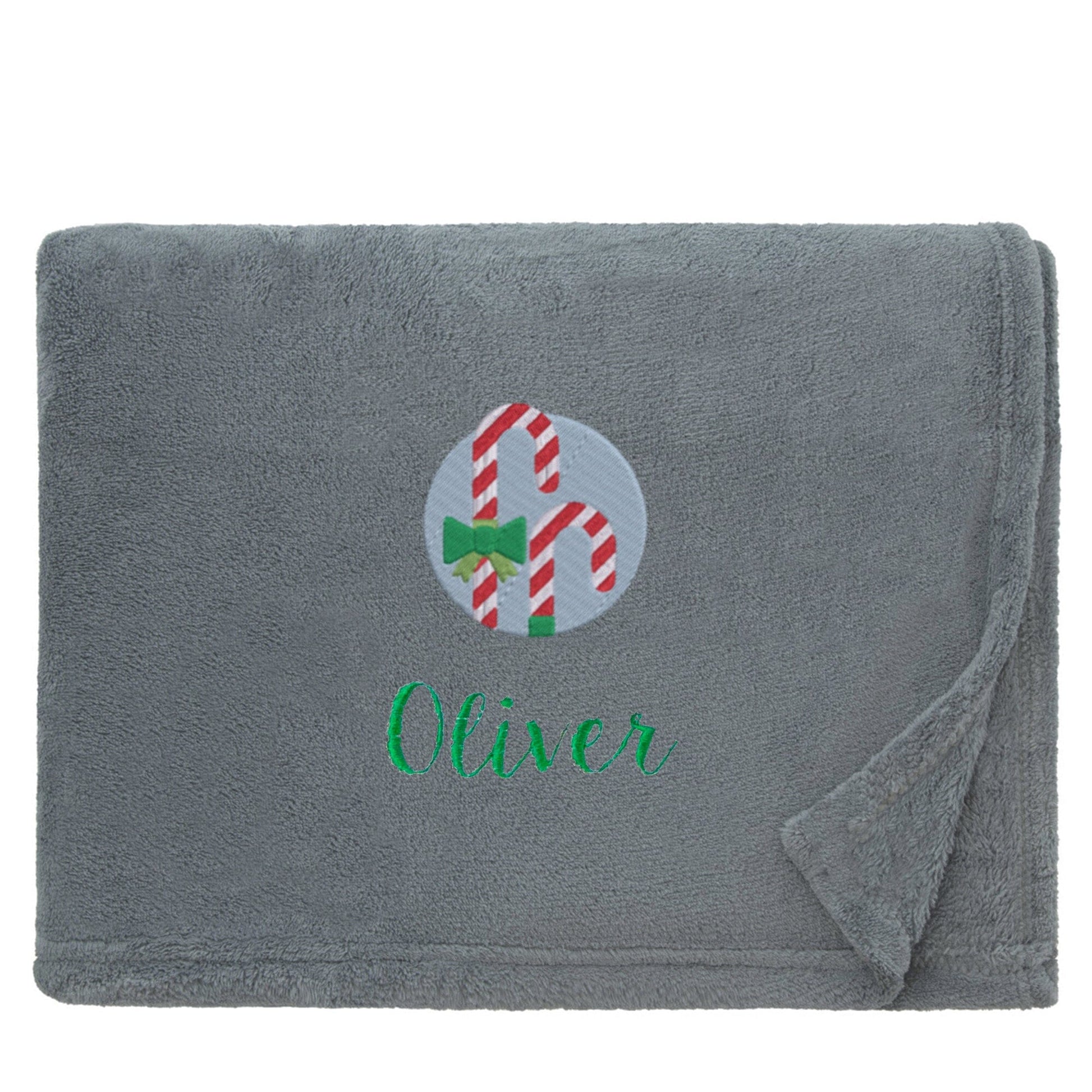 Personalised Candy Canes Christmas Snuggle Blanket