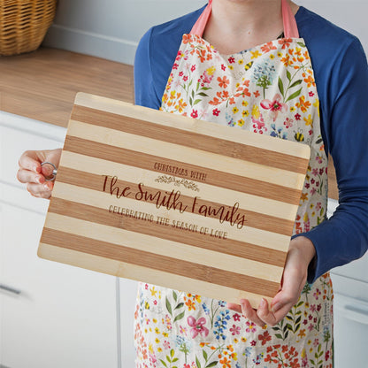 Personalised Christmas Bamboo Serving Board