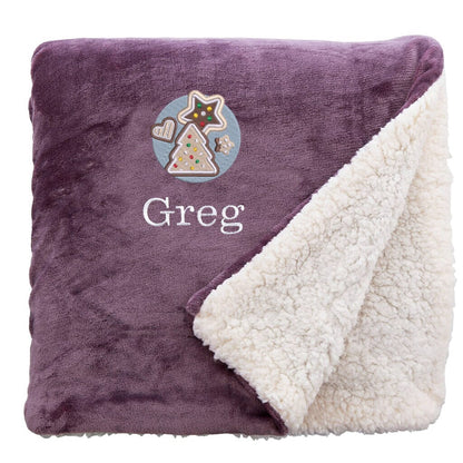 Personalised Christmas Cookies Christmas Snuggle Blanket