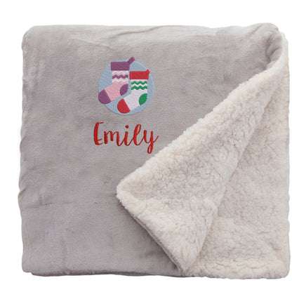 personalised christmas stockings christmas snuggle blanket