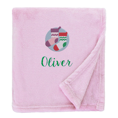 personalised christmas stockings christmas snuggle blanket