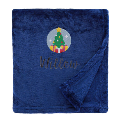 Personalised Christmas Tree Christmas Snuggle Blanket