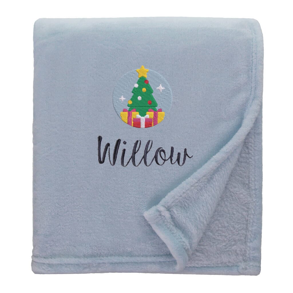 Personalised Christmas Tree Christmas Snuggle Blanket