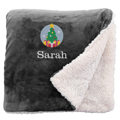 Personalised Christmas Tree Christmas Snuggle Blanket