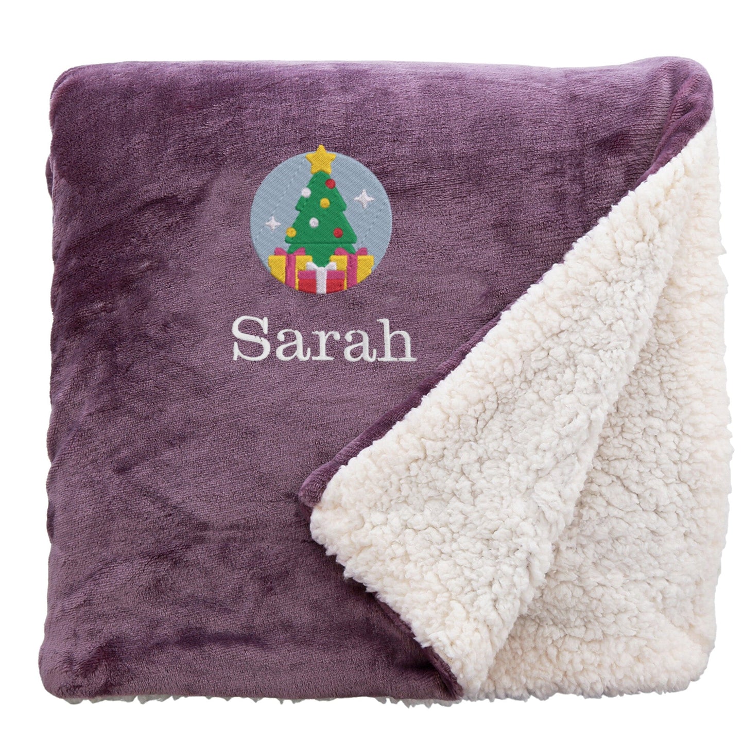 Personalised Christmas Tree Christmas Snuggle Blanket