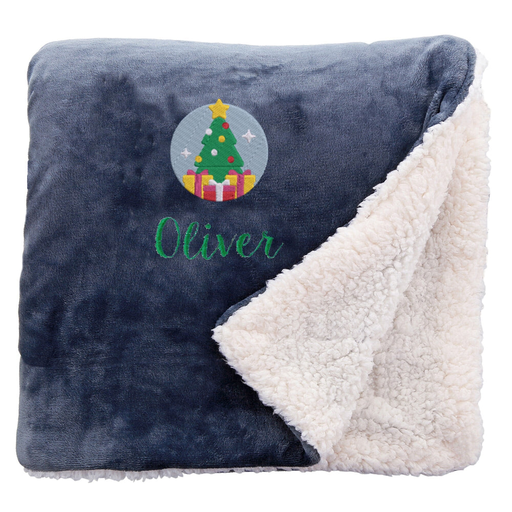 Personalised Christmas Tree Christmas Snuggle Blanket