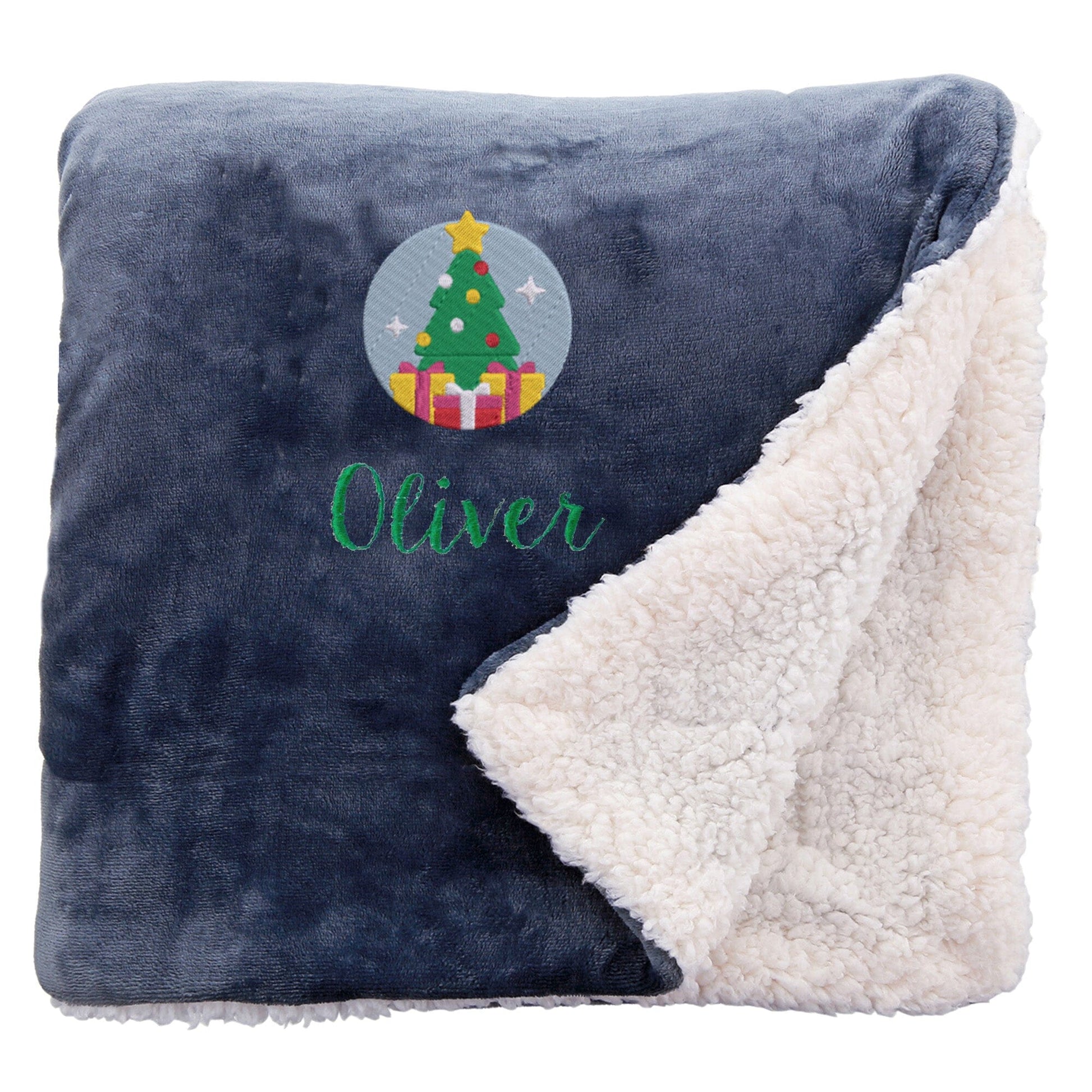 Personalised Christmas Tree Christmas Snuggle Blanket