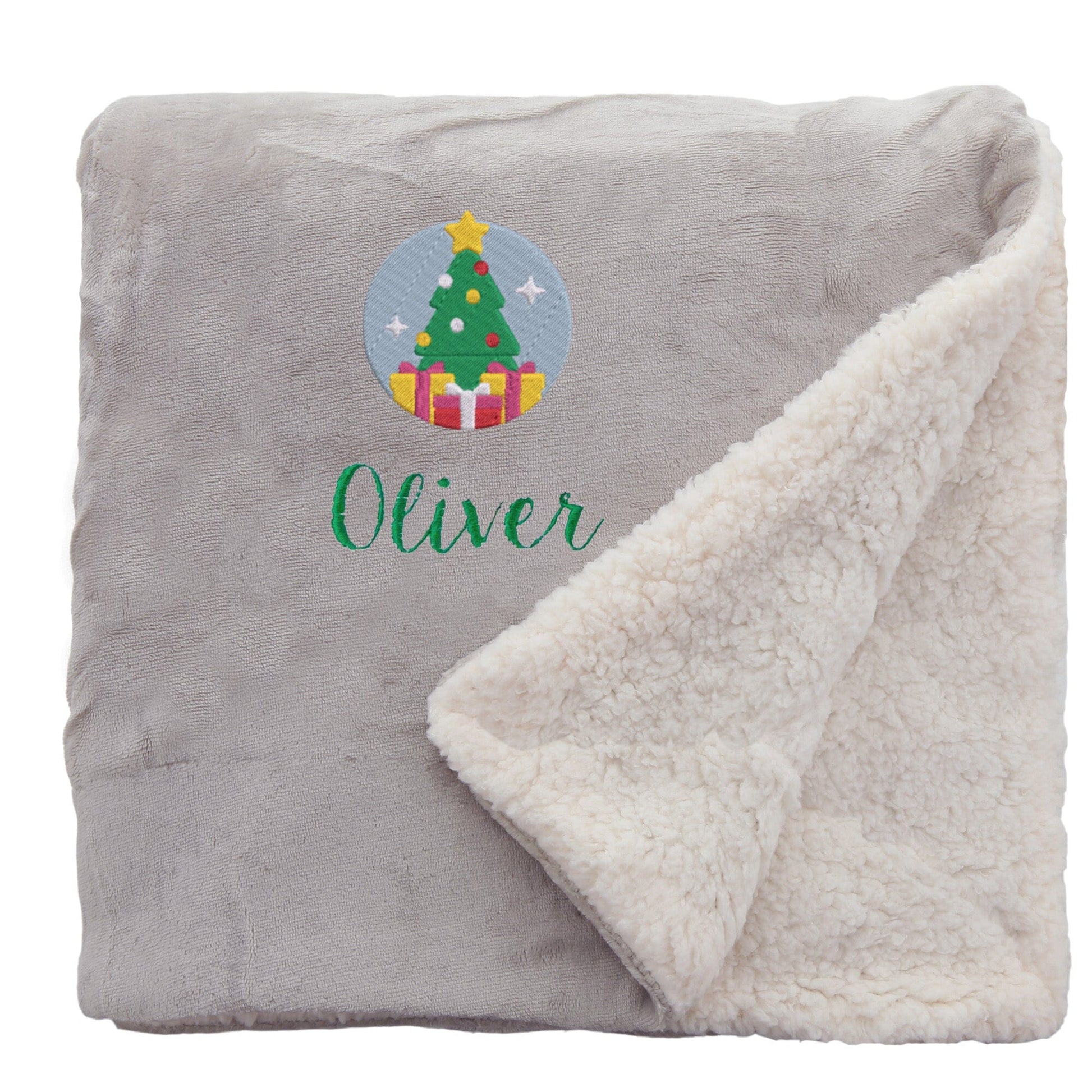 Personalised Christmas Tree Christmas Snuggle Blanket