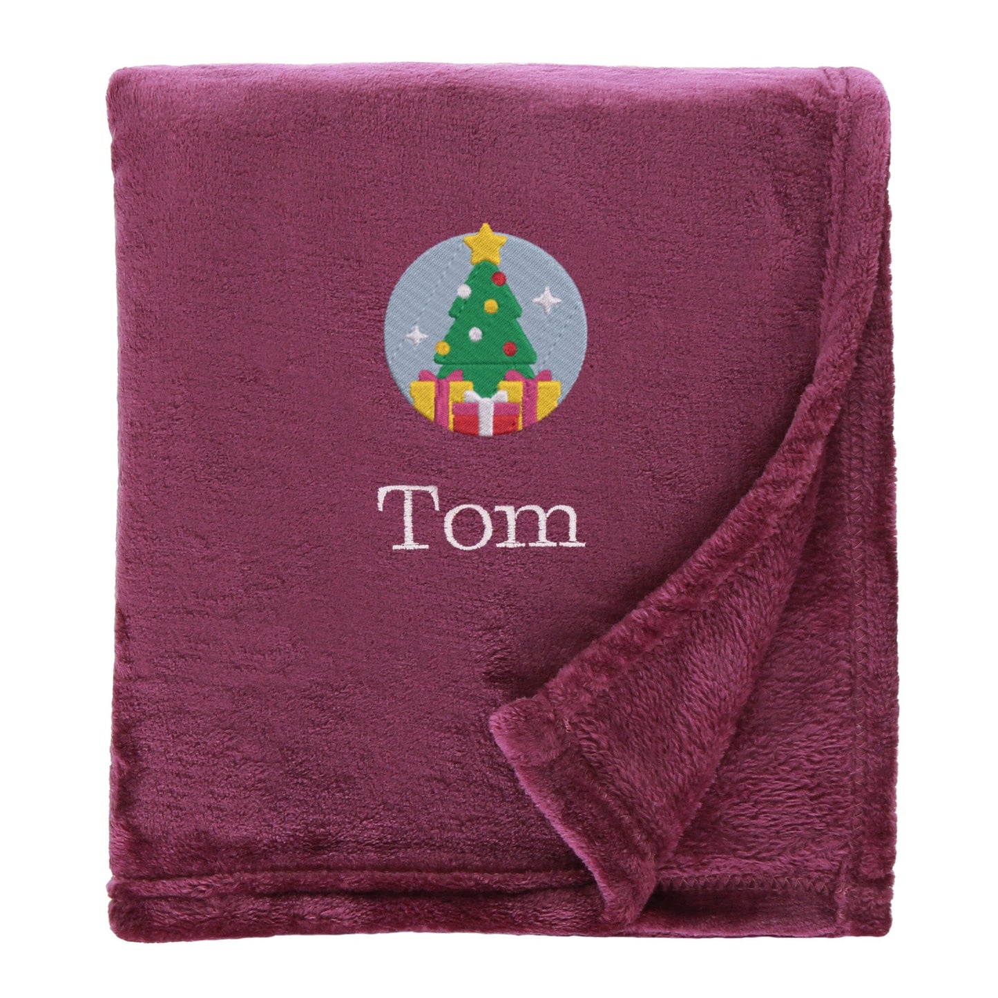 Personalised Christmas Tree Christmas Snuggle Blanket