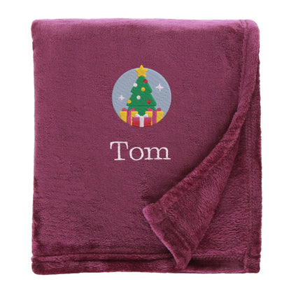 Personalised Christmas Tree Christmas Snuggle Blanket