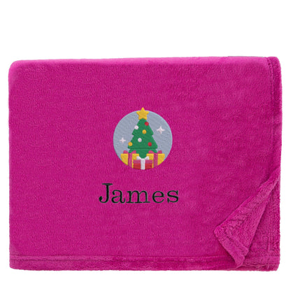 Personalised Christmas Tree Christmas Snuggle Blanket