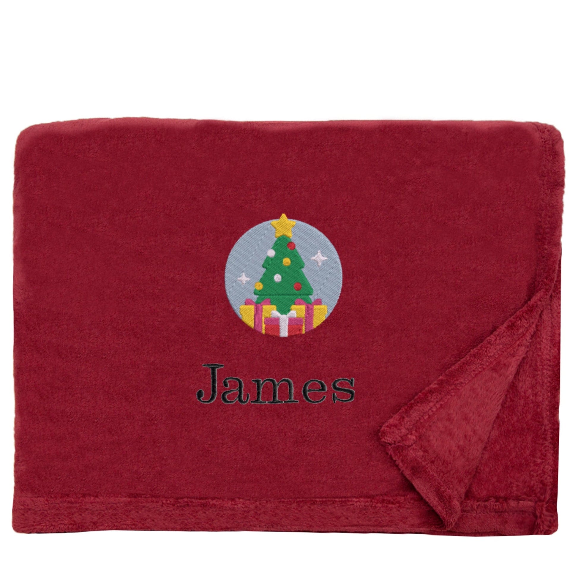 Personalised Christmas Tree Christmas Snuggle Blanket