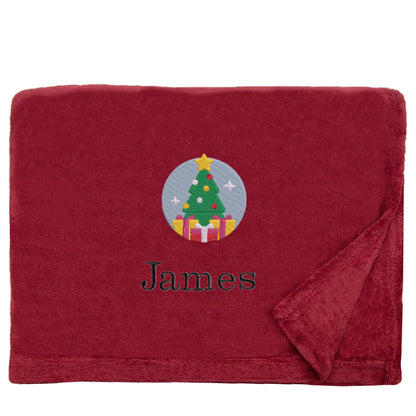 Personalised Christmas Tree Christmas Snuggle Blanket