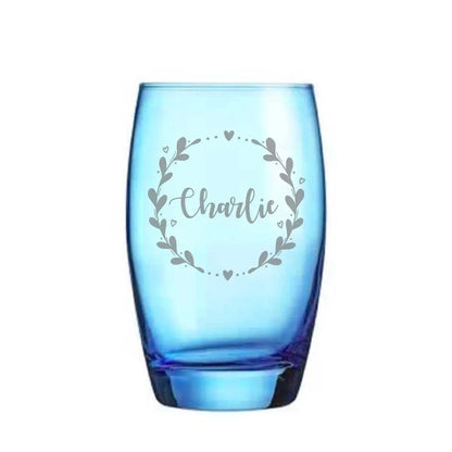 Personalised Coloured Glass Tumbler