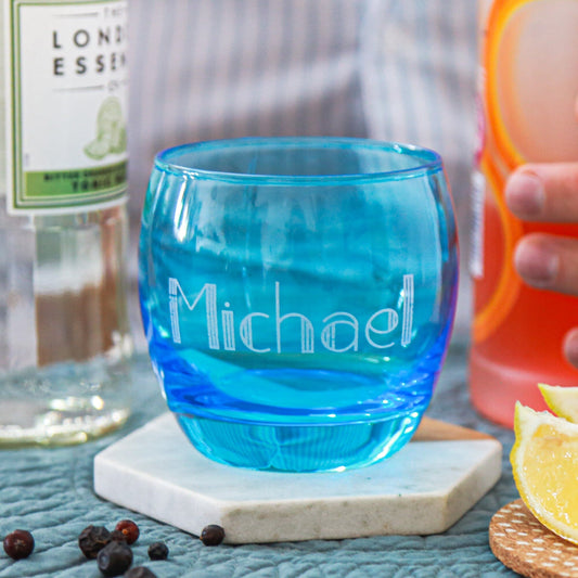 Personalised Coloured Whisky Glass