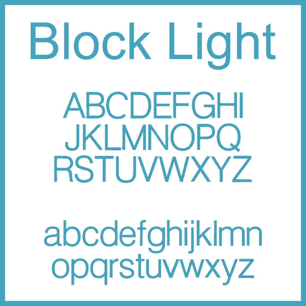 Block Light text