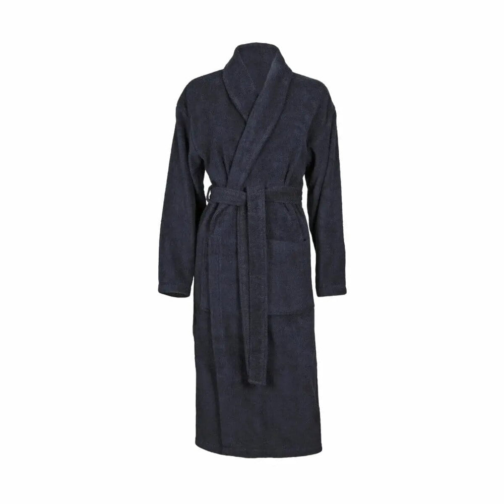 Cotton Shawl Collar Bathrobe 400gsm Aztex - Navy Extra Large 