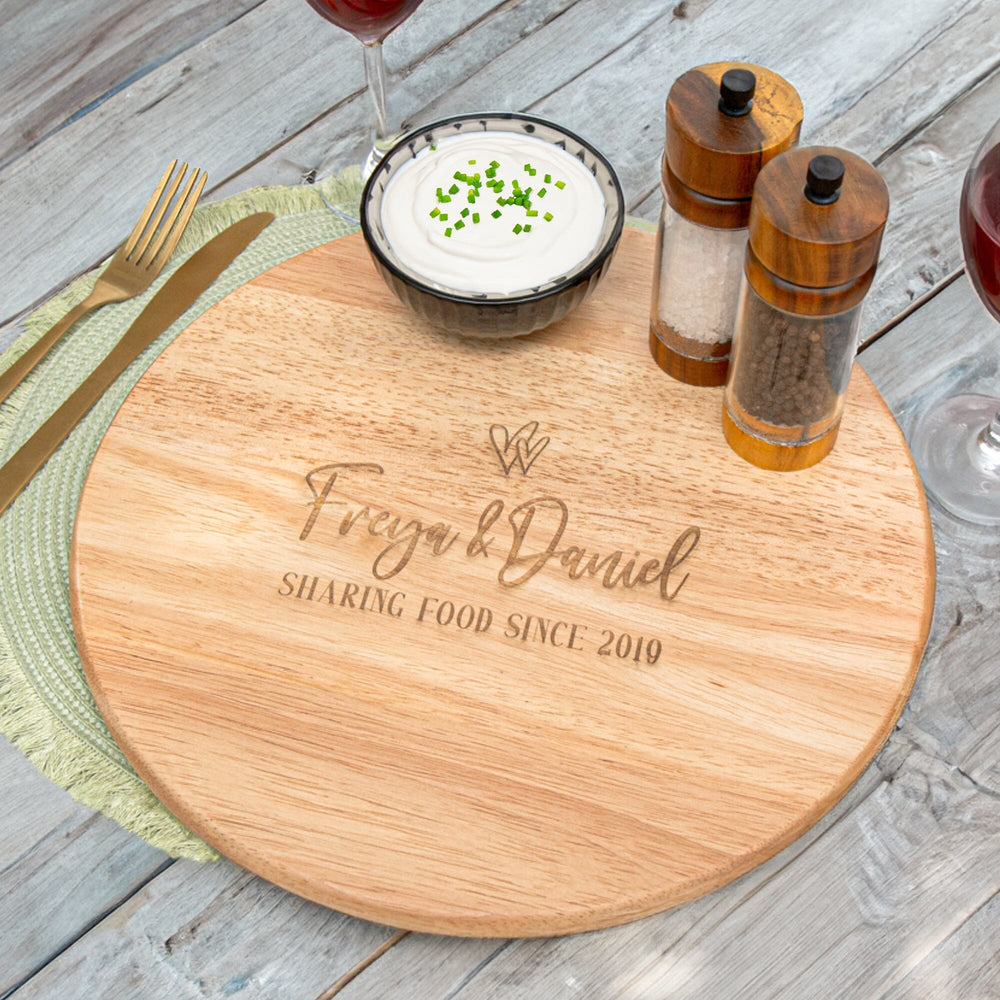 Personalised Couples Heveawood Lazy Susan