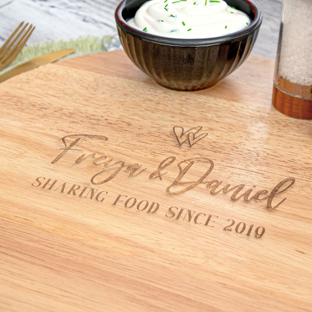 Personalised Couples Heveawood Lazy Susan