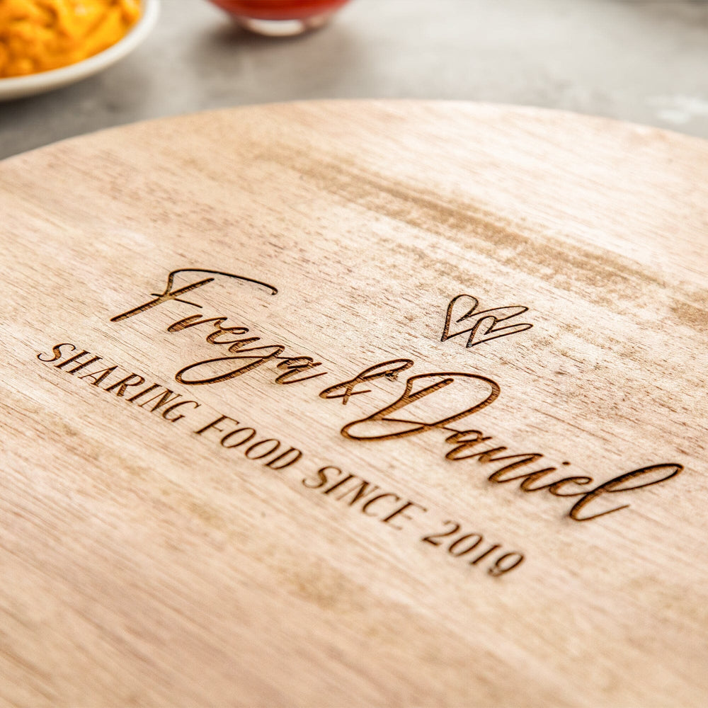 Personalised Couples Heveawood Lazy Susan