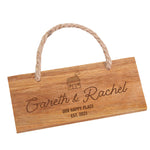 Personalised Couples Wooden Sign  white backdrop