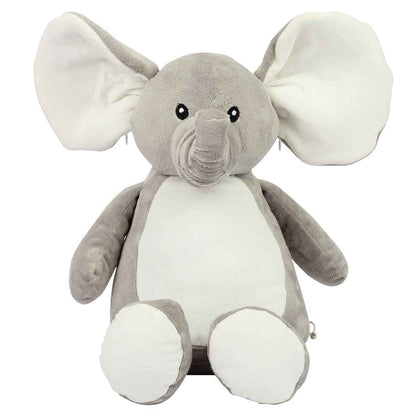 Cuddly Elephant Teddy White Background