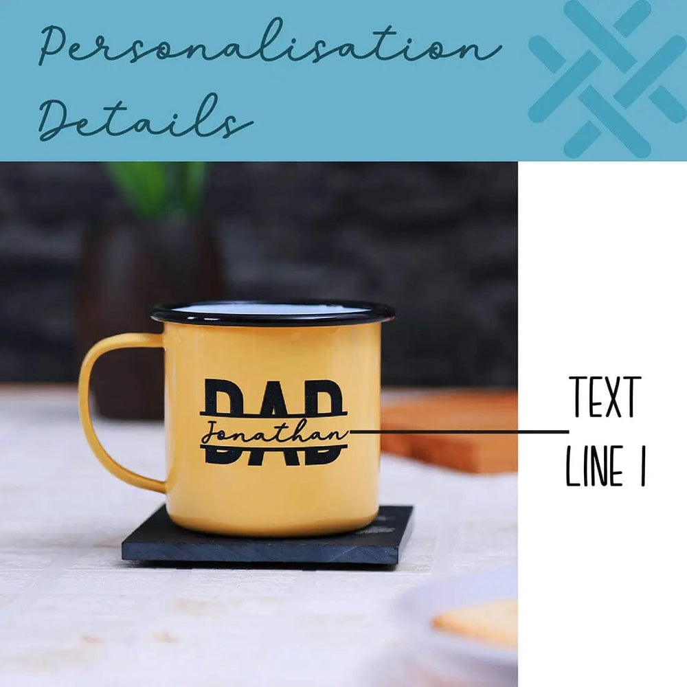 Personalised Dad Monogram Enamel Mug   