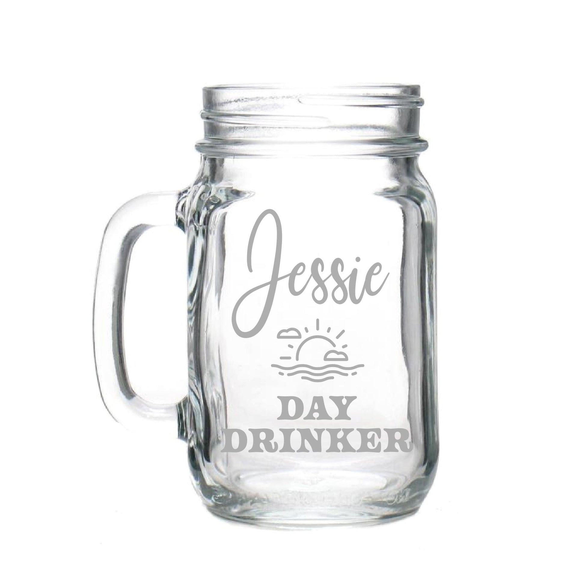 Personalised Day Drinks Glass Cocktail Jar
