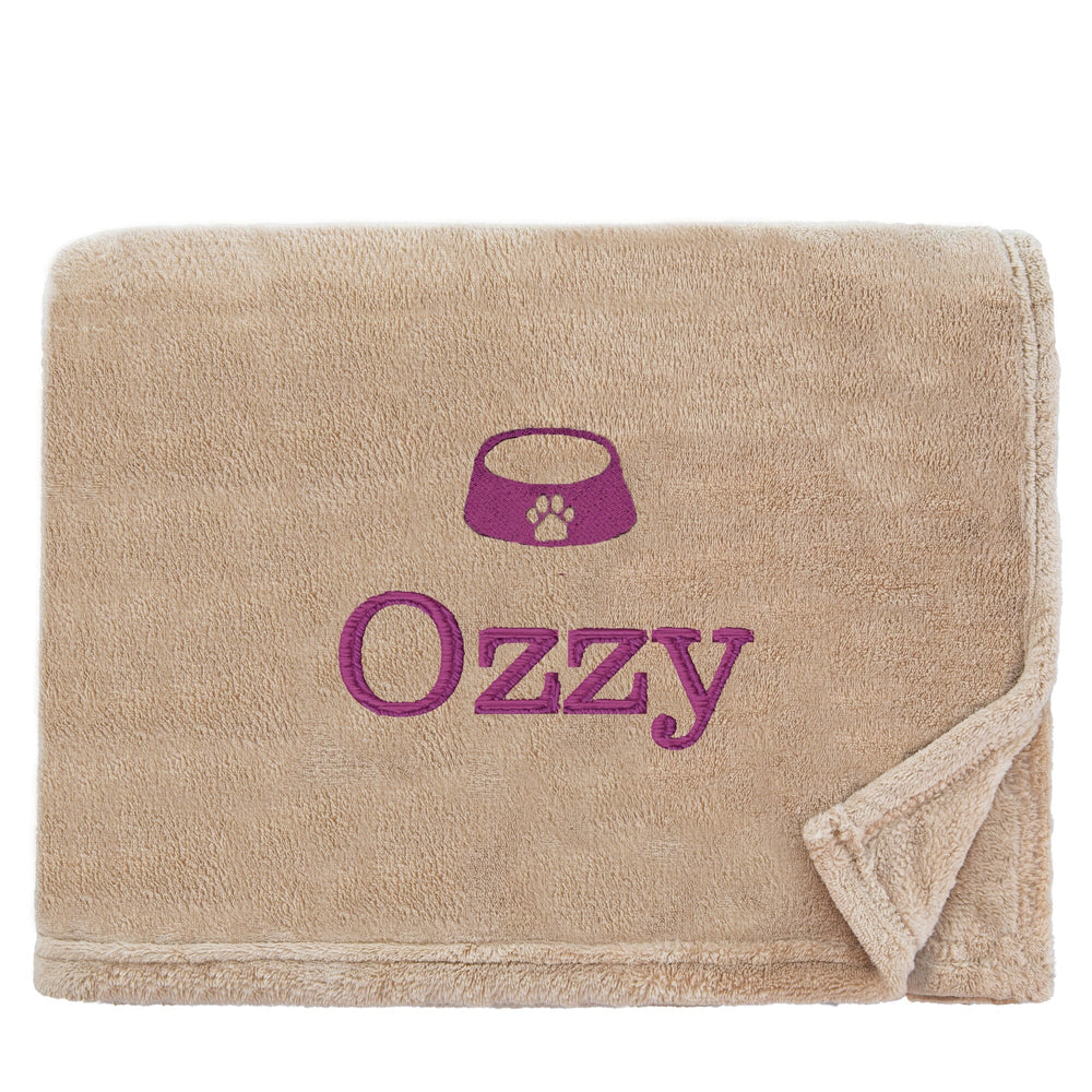 Personalised Dog Throw with Pet Logo