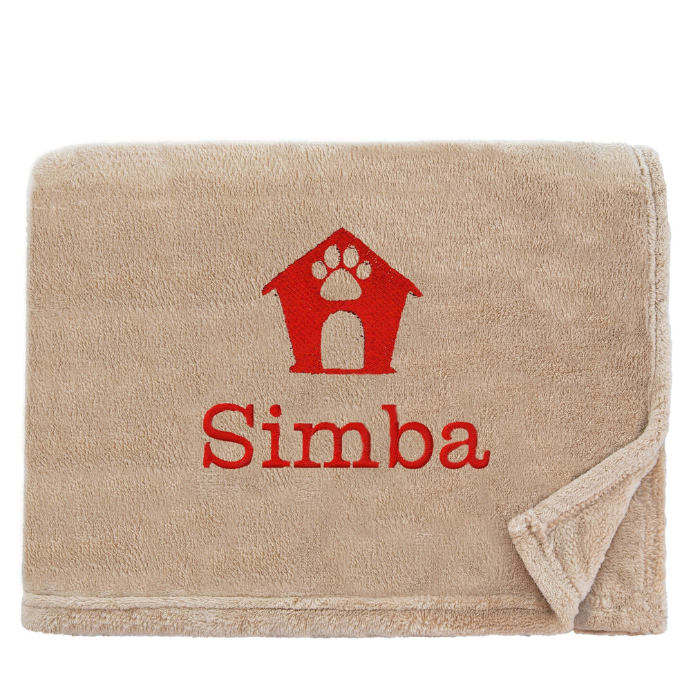 Personalised Dog Throw with Pet Logo