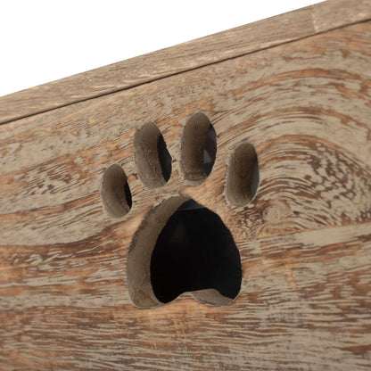 hollowed out paw print design