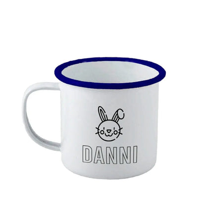 Personalised Easter Enamel Mug - Duncan Stewart 1978 Enamel-Mug-Yellow-with-Black-Rim-Bunny Duncan Stewart 1978