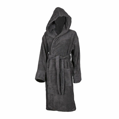 Personalised Egyptian Cotton Hooded Bathrobe - Front and Back Embroidery - Duncan Stewart 1978 Egyptian-Slate-L-XL Duncan Stewart 1978
