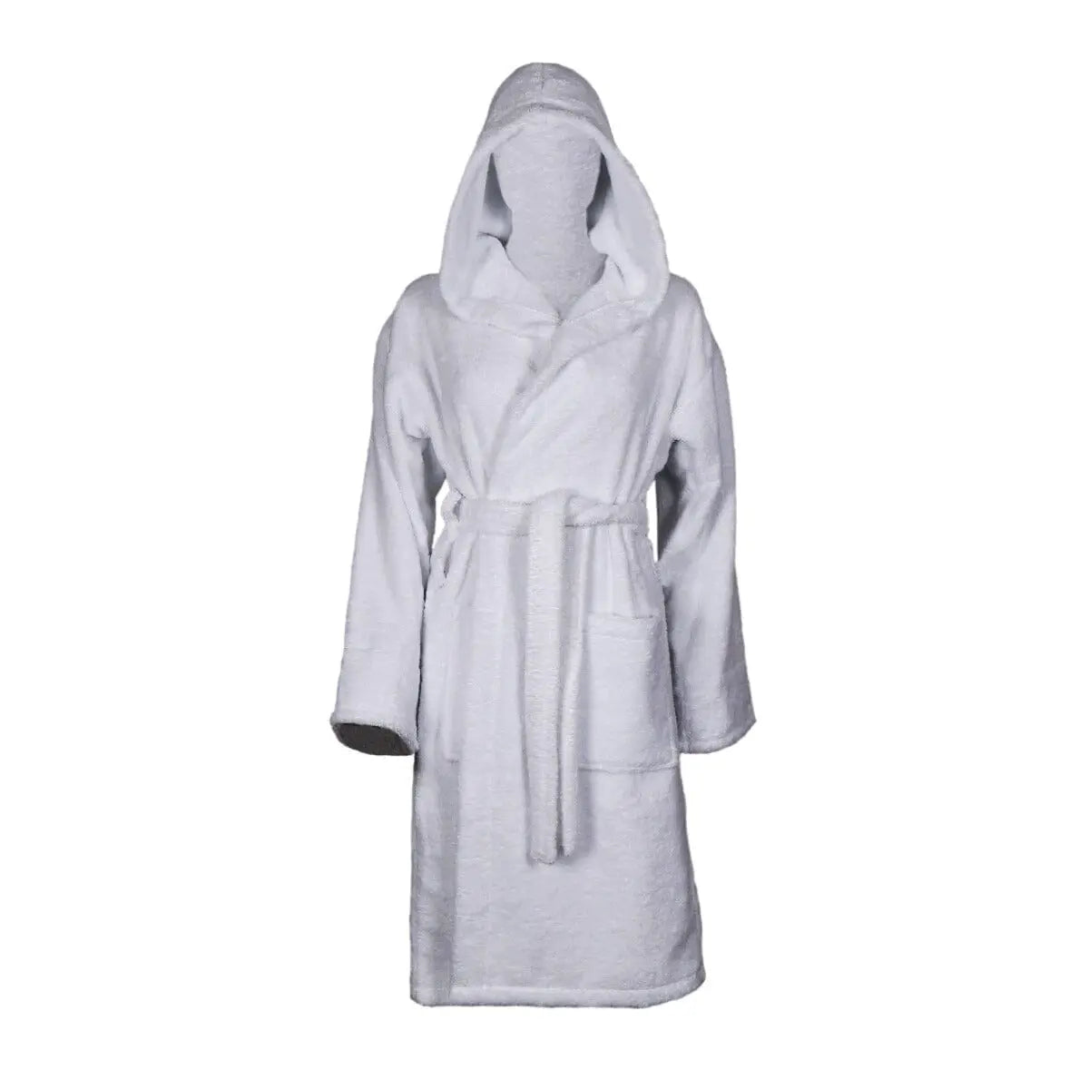 Personalised Egyptian Cotton Hooded Bathrobe - Front and Back Embroidery - Duncan Stewart 1978 Egyptian-White-L-XL Duncan Stewart 1978