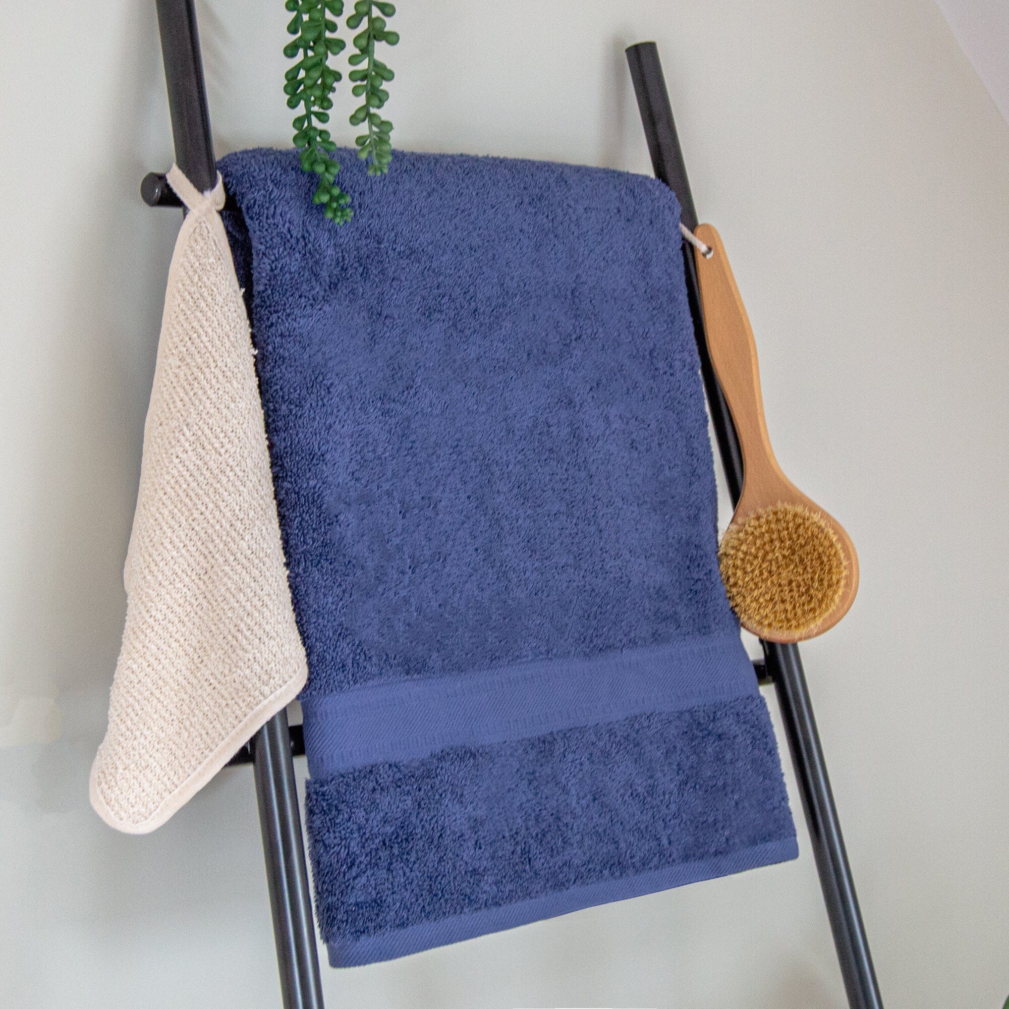 Bath sheet on rail